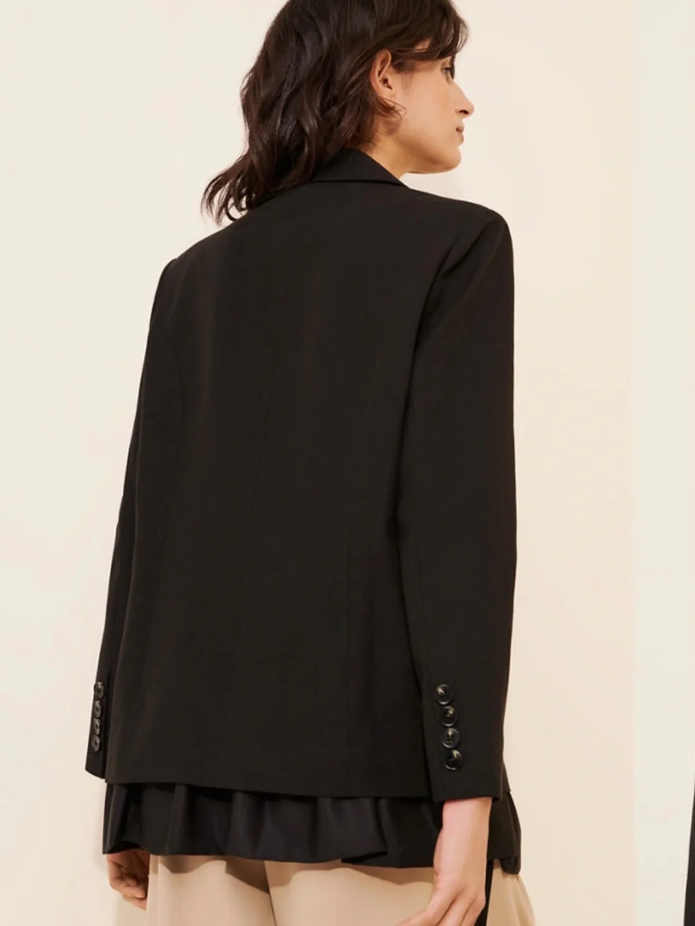 Mare Mare anthropologie Relaxed Twofer Blazer black size S